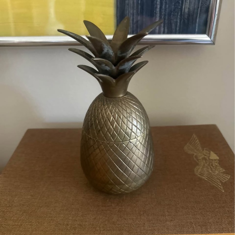 Brass Pineapple Box Hollywood Regency Decor